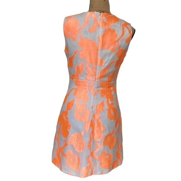 DVF Diane Von Furstenberg Women’s Size 4 Carpreena Rose Jacquard Mini Dress - Picture 6 of 15